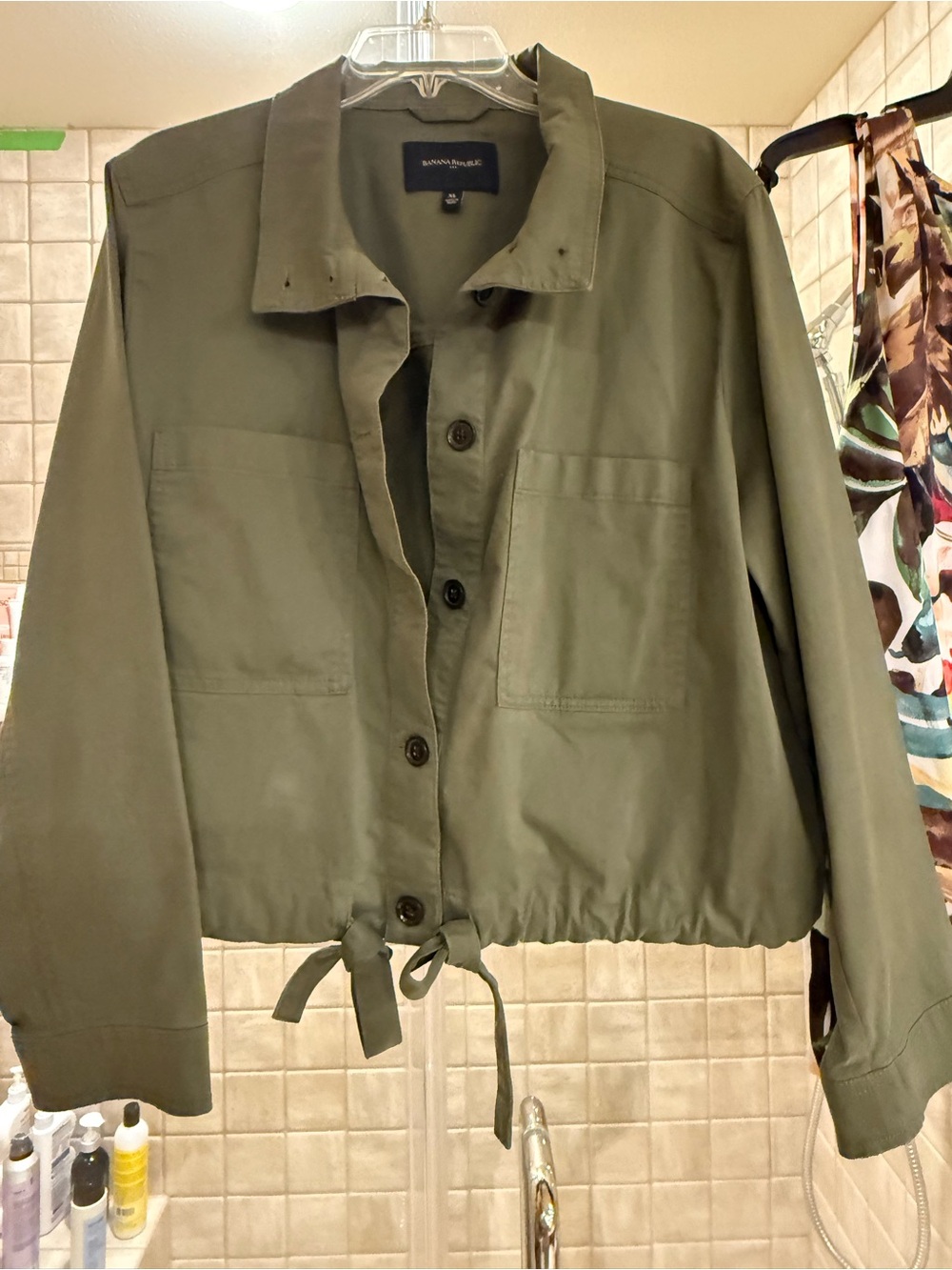 Banana Republic Olive Green Drawstring Utility Jacket